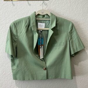 Maison d’ Amelie Paris Green Short Sleeve Blazer Size L